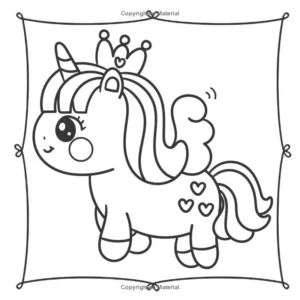 Bold and Easy Unicorn Coloring Book