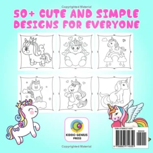 Bold and Easy Unicorn Coloring Book