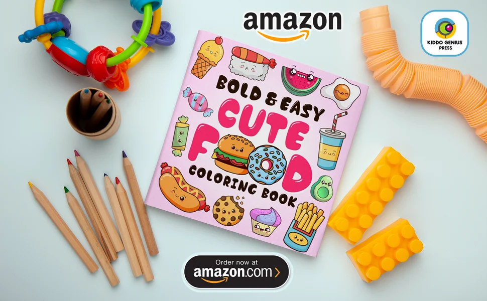 Bold and Easy Cute Food Coloring Book