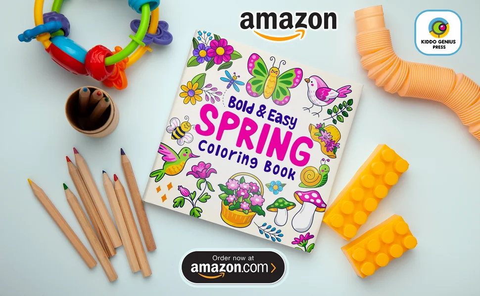 Bold and Easy Spring Coloring Book