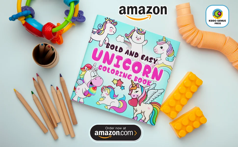 Bold and Easy Unicorn Coloring Book